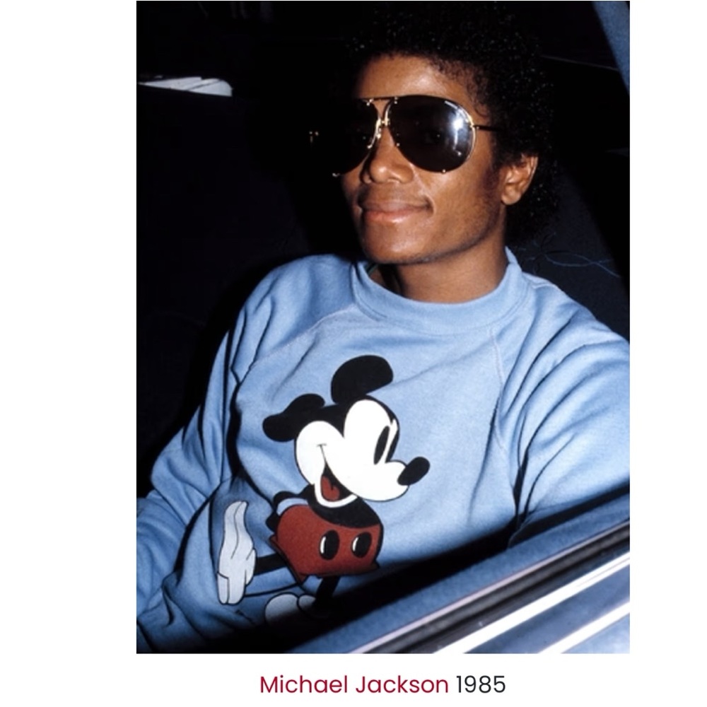 NOS 80s Mickey Mouse Sweatshirt ASO Michael Jackson 1985 Icon Deadstock RARE - Picture 3 of 16